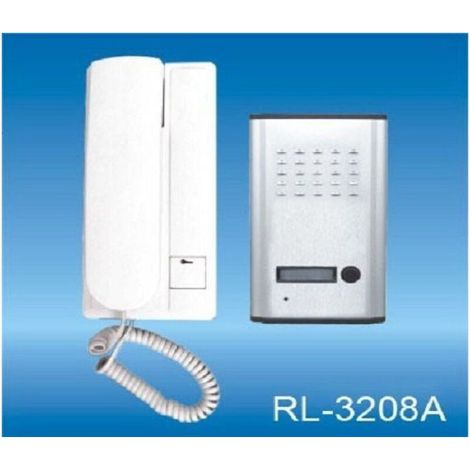 Kit d'interphone extérieur unifamilial à 2 fils avec combiné et bouton RL-3208a -