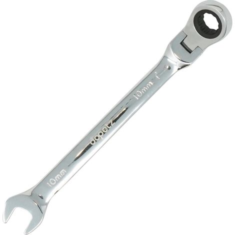 Dapetz ® Ratchet Spanner 10mm Fixed Head Combination Wrench Polished Chrome Vanadium Steel Metric 12-Point Design Spanner Industrial Grade DIY Hand Tools & Repairing (1/5)
