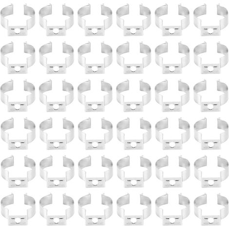 120 supports de fixation en U pour ampoules T8 et tubes fluorescents (1/5)