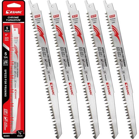 Reciprocating Saw Blades for Tree Pruning and Wood Cutting (Pack of 5) (1/5)