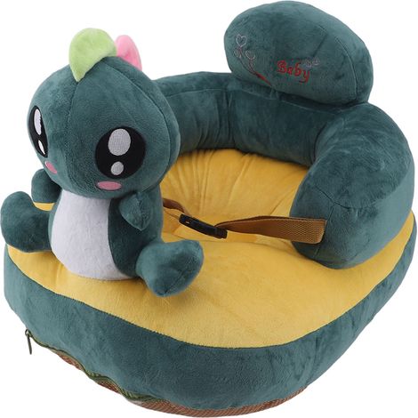 Siège de soutien pour bébé, canapé en peluche douce et confortable, en forme d'animal mignon, antidérapant et réglable, siège d'apprentissage pour bébé, dinosaure vert (1/5)