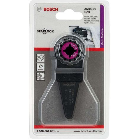 Bosch Accessories 1x Utensile da taglio universale AIZ 28 SC (28 mm, Taglio, per tagliare lo stucco per finestre e i giunti di dilatazione, accessori utensili multifunzione) (1/4)