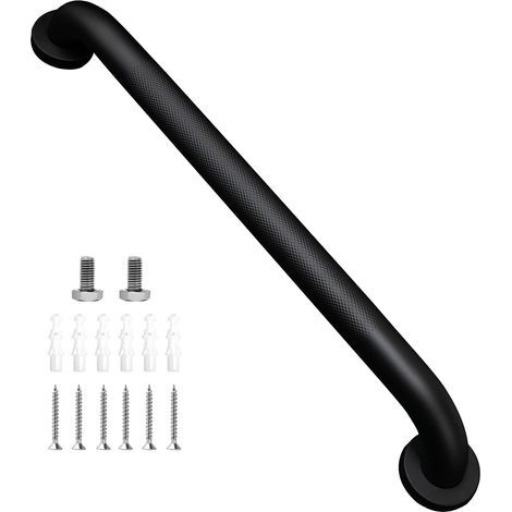 Rampe de salle de bain en acier inoxydable 304, convient pour baignoire et escalier, noir mat, 50 cm (1/5)