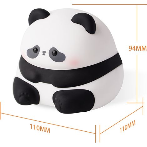 Lampada touch a forma di fiore di panda, in silicone, ricaricabile, con tre livelli di luminosità. (1/2)