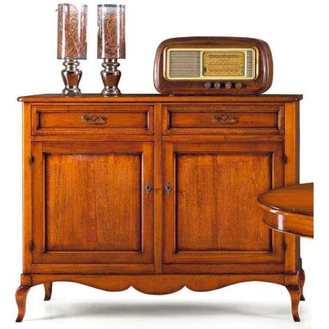 Credenza Classica Due Porte Due Cassetti Noce Bassano Colori Legno: Noce bassano