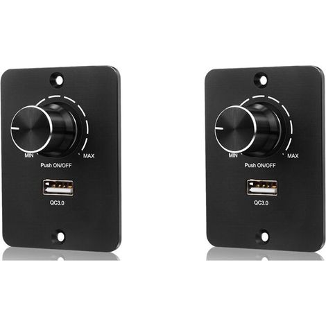 2x 12-24V PWM LED-Dimmer, 5A 3-Draht-Dimmer für LED-Lampen mit QC 3.0 USB-Schnellladefunktion für Wohnmobil, Boot, LKW