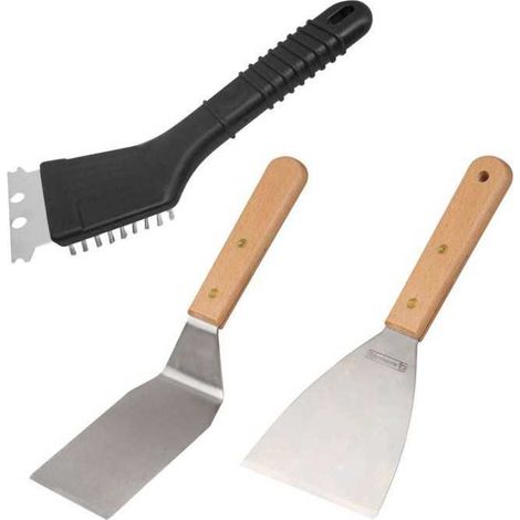 Ensemble 3 ustensiles professionnels - FACKELMANN PROFESIONAL - Pour plancha