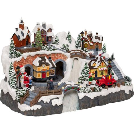 Villaggio luminoso di babbo natale per bambini 25 led musica e  - Feeric lights & christmas