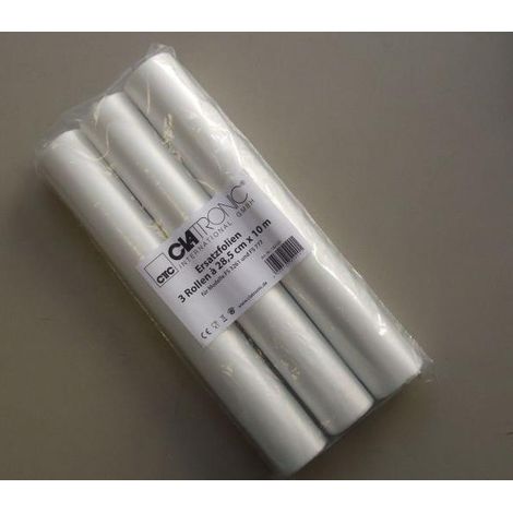 Clatronic EF zu FS 777 - Transparente Folienrollen (3 Stk. x 10 m)