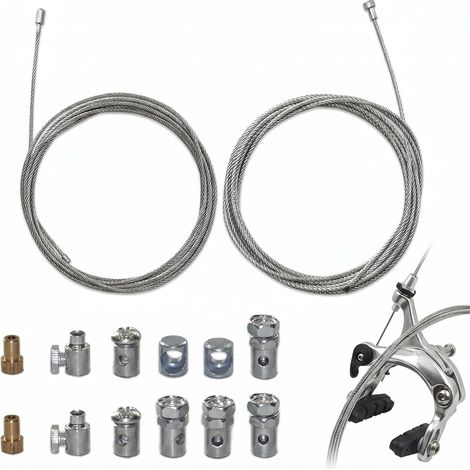2 Pièces Câble de Gaz Accélérateur,2.5 Mètres Réparation Universel Câble de Accélérateur Frein Embrayage avec 9 Raccords Ø1,5mm et Ø2,0mm pour Moto Vélo Scooter Cyclomoteur Tondeuse Débroussailleuse (1/5)