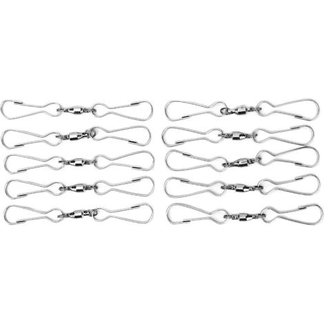 10 Edelstahl-Aufhängehaken (360°) für Futterhäuschen und Windspiele – 8,2 cm (1/5)