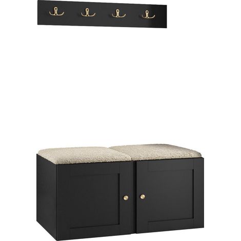 Conjunto para recibidor Hartford 376, Abriamo 03, 0x0x0cm, Tapiz, MDF, Aglomerado laminado, Colocada, Montada en la pared (1/5)