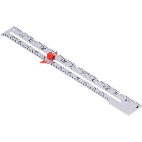 Jauge de couture coulissante, outil de mesure pour tricot, ourlet et bricolage, règle réglable pour travaux d'aiguille, accessoire de mercerie. (1/5)