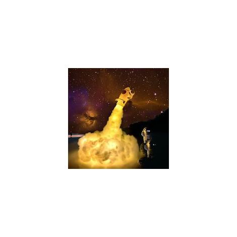 Lampada notturna a forma di razzo nuvoloso, kit fai da te colorato, lampada da astronauta per la cameretta dei bambini - Crezuo