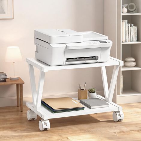 Meuble de rangement de bureau bianco 44 x 28 x 32 cm (1/5)