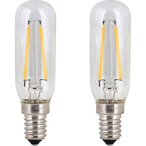 Lot de 2 ampoules LED SES 4W pour hotte aspirante, culot E14 blanc froid 6000K, filament tubulaire T25, équivalent à une ampoule incandescente 40W, culot à vis Edison, non dimmables-AquaForge (1/5)