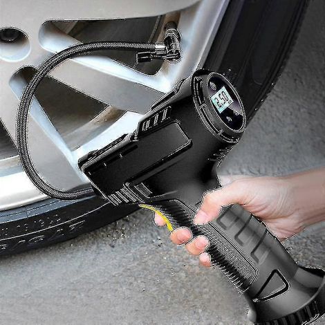 Pompe à air électrique 120 W pour voiture, gonfleur de pneus portable rechargeable, compresseur d'air numérique pour voiture (1/5)