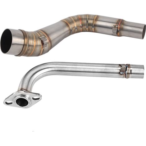 Tuyau d'échappement de Moto, kit de Tuyau d'échappement Avant de Moto en Acier Inoxydable, 2pcs pour NMAX 155 125