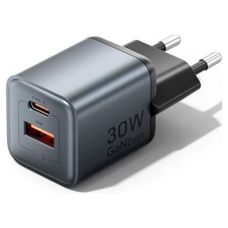 Ładowarka Vention 30W GaN 1x USB-A 1x USB-C czarna
