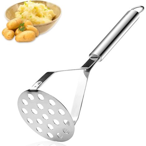 1 Presse Purée, Acier Inoxydable, Poignée Ergonomique, Ustensile Cuisine, Pour Légumes Et Bébés (1/5)