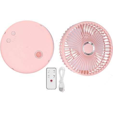 Ventilateur de poche pliable et télescopique - Mini ventilateur oscillant portable pour bureau, maison et extérieur - Rose (1/5)