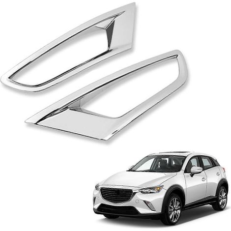 Für Mazda CX3 CX-3 2016 2017 2018 ABS Chrom Nebelschlussleuchten-Abdeckung Zierleiste Nebelscheinwerferblende Dekor Edition 0709