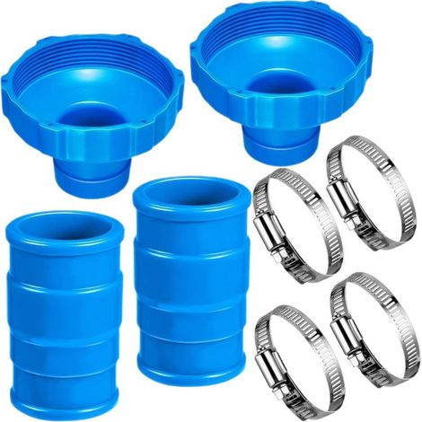 Pool-Saugschlauchadapter – Ersatzanschluss für Intex Bestway Trennschlauch (blau) (1/4)