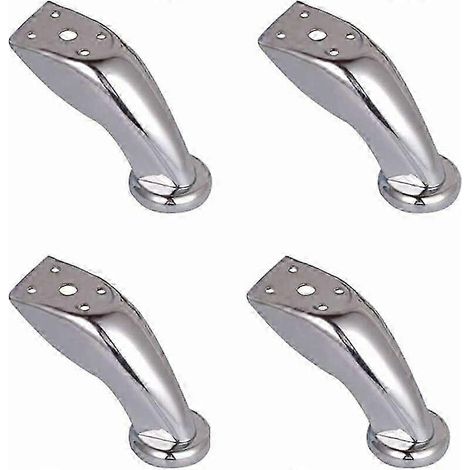Pieds de canapé en acier inoxydable épais, lot de 4, pieds chromés, convenant aux canapés, fauteuils, tabourets et armoires. UHOH 2025 (1/3)