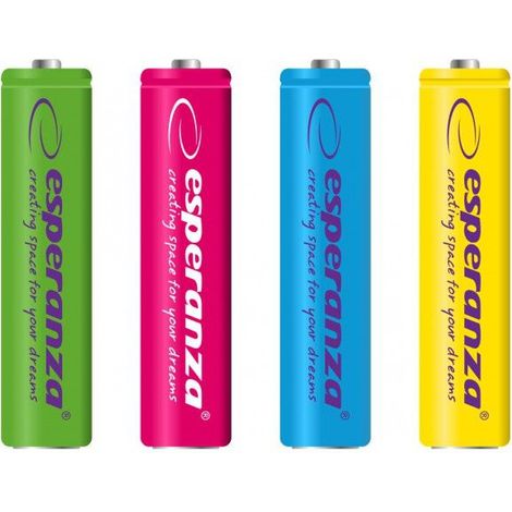 Esperanza rechargeable batteries ni mh aaa 1000mah 4pcs mix of colors (1/2)