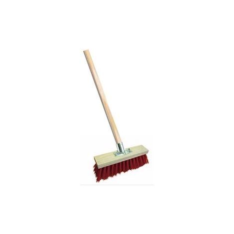 balai cantonnier 32 cm monture bois douille fer avec manche cantonnier 1.40m