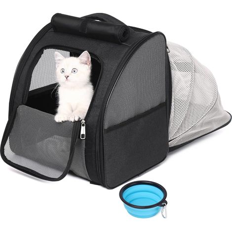 Sac a Dos Chat Sac à Dos Chien, Transport Chat pour Petits Chiens et Chats, Conception Ventilée pour Le Voyage, la Randonnée et l'utilisation en Extérieur. (1/5)