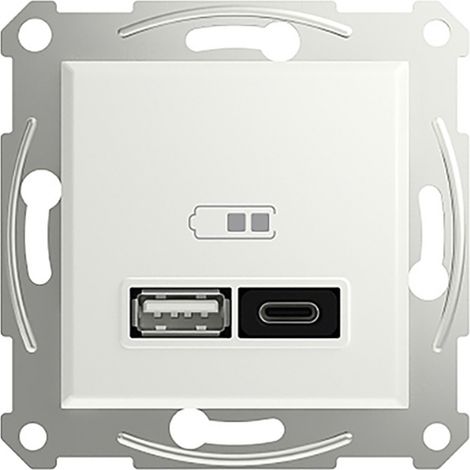 Schneider Electric USB-Steckdose Asfora Weiß (glänzend) EPH2770421D 1 St. (1/5)