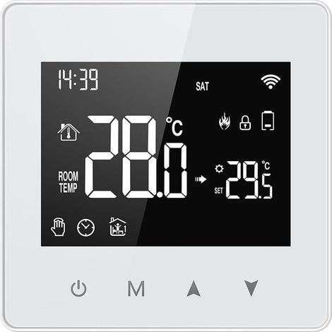 Thermostat WiFi pour chaudière à gaz, contrôleur de température pour Smart Home, télécommande via application, commande vocale, horaire programmable, réglage du rétroéclairage (1/5)