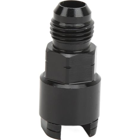Schnellkupplungs-EFI-Adapter, schwarz eloxiertes Aluminium, wasserdicht, AN6-3/8"-Kraftstoffleitungsanschluss (Außengewinde) (1/5)