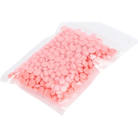 Cire dépilatoire professionnelle unisexe en perles pour le visage, les bras, le dos et les jambes, 50 g, rose (1/5)