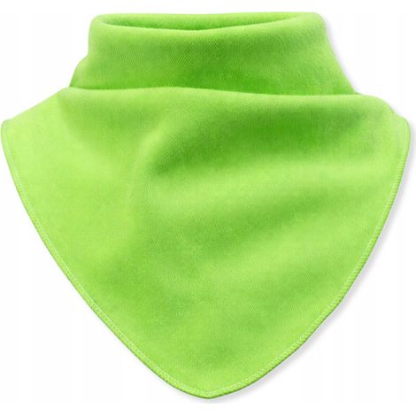 Sciarpa a collo alto per bambini, 100% cotone, 6-12 mesi, verde brillante primaverile. (1/5)