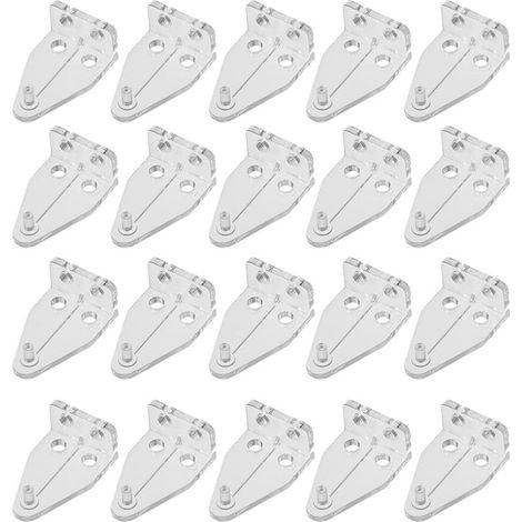 Lot de 20 Pièces Aveugle Supports de Fixation Titulaire Aveugle Remplacement D' Inclinaison Aveugles Crochet D' Obturation Crochets Draperie Matériel pour Stores Horizontaux Nuances (1/5)