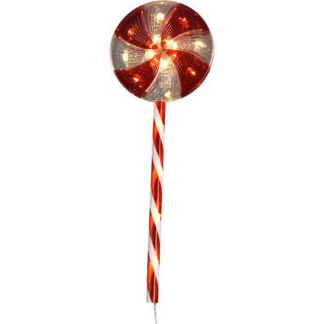 ECD Germany 3er Set LED Lollipop-Weihnachtsweg Aussen, 60 LED 3m, 8 Modi, Batteriebetrieben, Timer, Weihnachten Lutscher Lichterkette, Weihnachtsbeleuchtung Gartenleuchte Zuckerstangen Gartenstecker