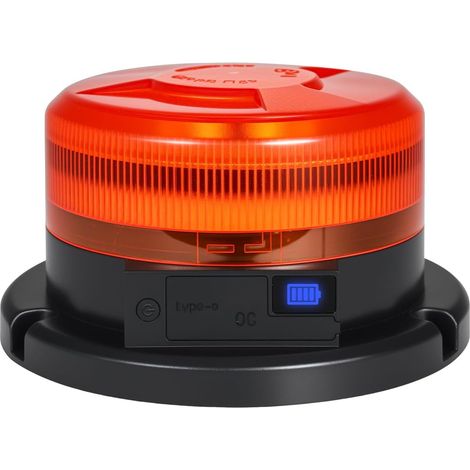Gyrophare led sans fil avec écran 9 modes de clignotement girophare LED 12 V aimant orange Feu d'avertissement avec chargeur de voiture et câble USB pour vehicule,voiture, camion, tracteur, SUV (1/5)