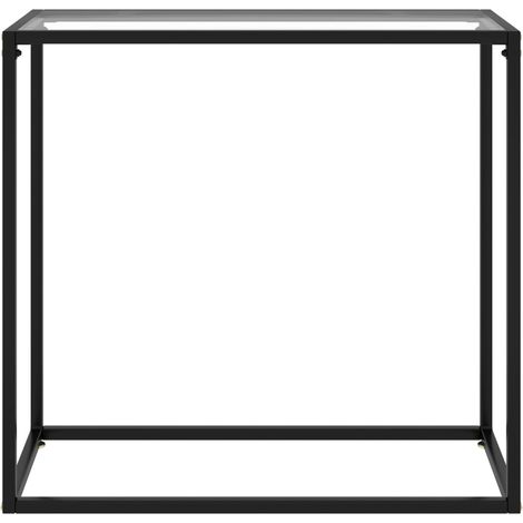 vidaXL Tavolo Consolle Trasparente 80x35x75 cm in Vetro Temperato