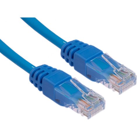 Câble Ethernet cat 5e Avec connecteur gaine LSZH Bleu / , UTP, 15m ( Prix pour 1 )