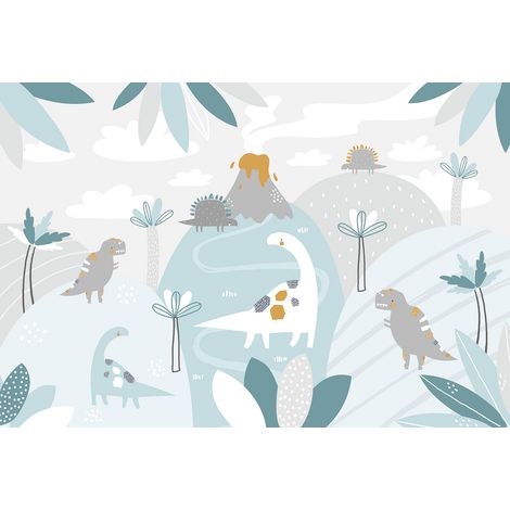 Papier peint panoramique Enfants - Dinosaures - 130 cm x 88 cm (1/2)