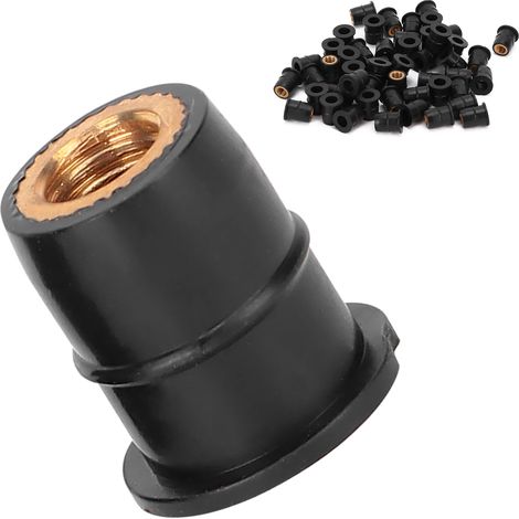 50 PCS Écrous en caoutchouc M6x0,8mm pour pare-brise motos et quads (1/5)