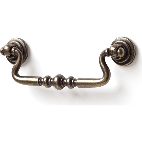 Asa en zamak con acabado cuero, dimensiones: 112x37x22mm, entrepuntos: 96mm -