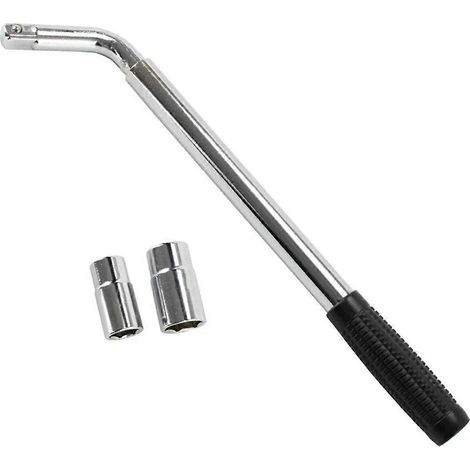 Clé à roue télescopique extensible 380-500 mm, douille auto pour écrous de pneu 17, 19, 21, 23 mm, clé en L - FFY (1/4)