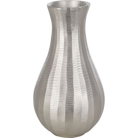 EGLO LIVING Metallvase Abucay, Deko Vase für Pampasgras, Dekovase für Wohnzimmer, Blumenvase aus Metall in Nickel, Tischdeko 28,5 cm (1/5)