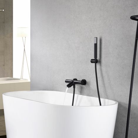 Imex -  Grifo Ducha y Bañera Termostatico Negro Serie Monza