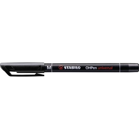 STABILO Feutre pour transparent OHPen universal M 843 permanent 843/46 noir Y27435 (1/4)