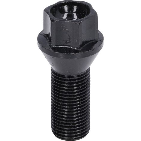 Radbolzen M14x1,25, Mutter, kaltgeschmiedeter Stahlbolzen, schwarz, Ersatzteil für 1er, 2er, 3er, 5er, 7er, X1, X3, X5, X6