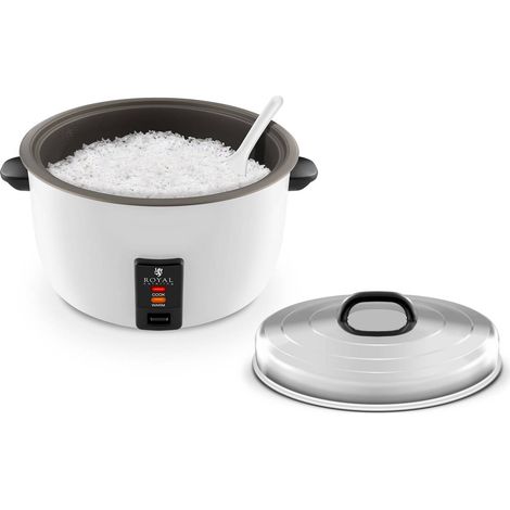 Royal Catering – Cuiseur à riz professionnel 23L – 2950W – 80 portions – Cuve en aluminium – Maintien au chaud et chauffage automatique